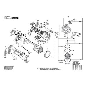 Запчасти для аккумуляторной шлифмашины Bosch GWS 18V-15 SC X-Lock 18 V 3601JH6502