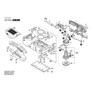 Запчасти для вибрационной шлифовальной машины Bosch GSS 23 A 230 V 3601K70400