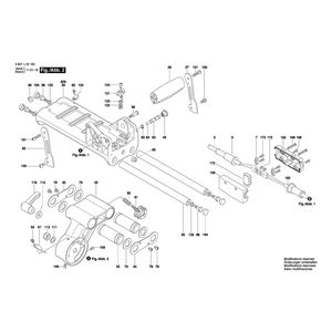 Запчасти для торцевочной тяговой пилы Bosch GCM 800 S 230 V 3601L16100, деталировка 2