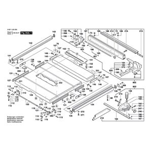 Запчасти для настольной циркулярной пилы Bosch GTS 10 230 V 3601L30200, деталировка 1
