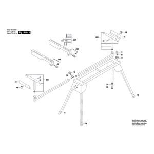 Запчасти для рабочего стола Bosch GTA 2600 3601M12300