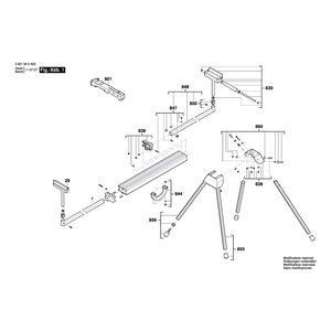 Запчасти для рабочего стола Bosch GTA 2500 3601M12400