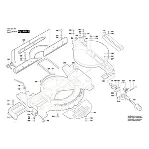 Запчасти для усовочной пилы Bosch GTM 12 JL 230 V 3601M15001, деталировка 2