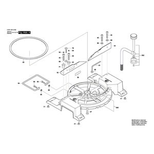 Запчасти для торцевочной тяговой пилы Bosch GCM 800 SJ 230 V 3601M19000, деталировка 4