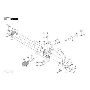 Запчасти для торцевочной тяговой пилы Bosch GCM 800 SJ 230 V 3601M19000, деталировка 5