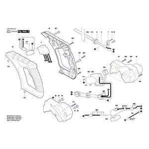 Запчасти для торцевочной тяговой пилы Bosch GCM 8 SJL 230 V 3601M19101, деталировка 2