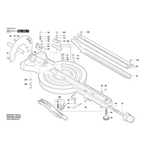 Запчасти для торцевочной тяговой пилы Bosch GCM 8 SJL 230 V 3601M19101, деталировка 3