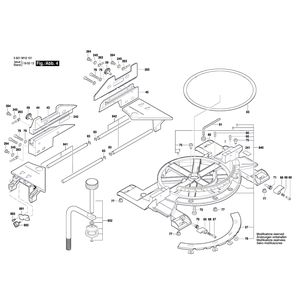 Запчасти для торцевочной тяговой пилы Bosch GCM 8 SJL 230 V 3601M19101, деталировка 4