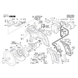 Запчасти для торцевочной тяговой пилы Bosch GCM 8 SDE 230 V 3601M19200, деталировка 1