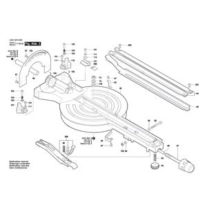 Запчасти для торцевочной тяговой пилы Bosch GCM 8 SDE 230 V 3601M19200, деталировка 3