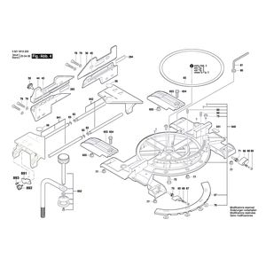 Запчасти для торцевочной тяговой пилы Bosch GCM 8 SDE 230 V 3601M19200, деталировка 4