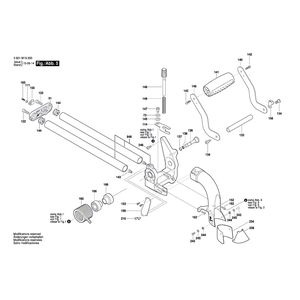 Запчасти для торцевочной тяговой пилы Bosch GCM 8 SDE 230 V 3601M19200, деталировка 5