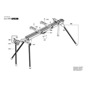 Запчасти для рабочего стола Bosch GTA 3800 3601M24000, деталировка 1