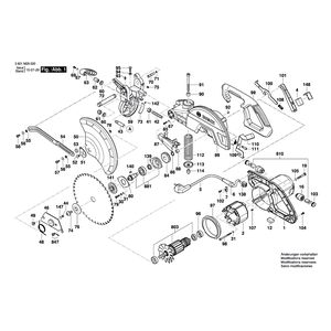 Запчасти для торцевочной тяговой пилы Bosch GCM 10 MX 230 V 3601M29021