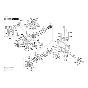 Запчасти для настольной циркулярной пилы Bosch GTS 10 XC 230 V 3601M30401, деталировка 2