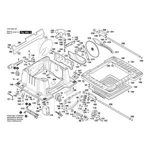 Запчасти для настольной циркулярной пилы Bosch GTS 10 XC 230 V 3601M30401, деталировка 3