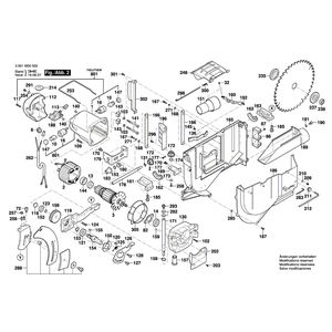 Запчасти для настольной циркулярной пилы Bosch GTS 10 J 230 V 3601M30500, деталировка 2