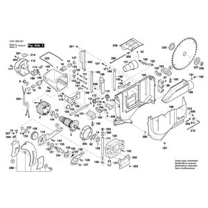 Запчасти для настольной циркулярной пилы Bosch GTS 10 J 230 V 3601M30501, деталировка 2