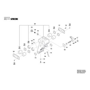 Запчасти для торцевочной пилы Bosch GCM 18V-216 18 V 3601M41000, деталировка 3