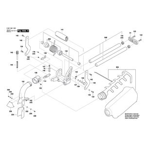 Запчасти для торцевочной пилы Bosch GCM 18V-216 18 V 3601M41000, деталировка 4