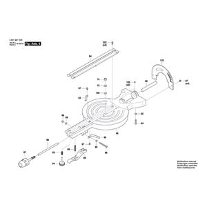 Запчасти для торцевочной пилы Bosch GCM 18V-216 18 V 3601M41000, деталировка 6
