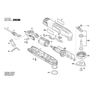 Запчасти для универсального мультиинструмента Bosch PMF 190 E 230 V 3603A00501