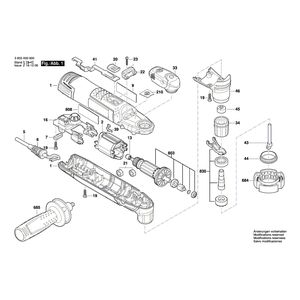 Запчасти для универсального мультиинструмента Bosch PMF 250 CES 230 V 3603A00600