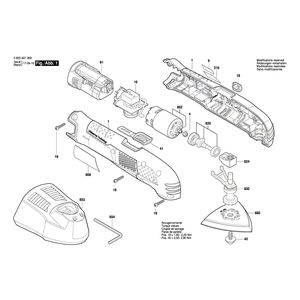 Запчасти для универсального мультиинструмента Bosch PMF 10,8 LI 230 V 3603A01900