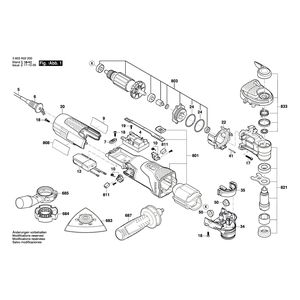 Запчасти для универсального мультиинструмента Bosch PMF 350 CES 230 V 3603A02200