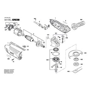 Запчасти для угловой шлифмашины Bosch PWS 720-115 230 V 3603A64000