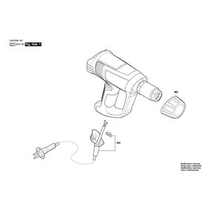 Запчасти для термовоздуходувки Bosch UniversalHeat 600 230 V 3603BA6100, деталировка 1