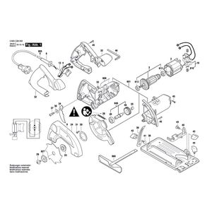 Запчасти для ручной циркуляной пилы Bosch PKS 40 230 V 3603C28000, деталировка 1