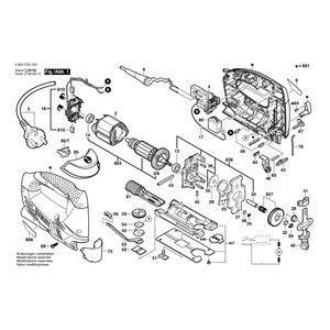 Запчасти для электролобзика Bosch PST 900 PEL 230 V 3603C53100, деталировка 1