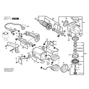 Запчасти для угловой шлифмашины Bosch PWS 1900 230 V 3603C59W01