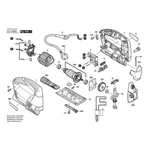 Запчасти для электролобзика Bosch PST 650 L 230 V 3603C92200, деталировка 1