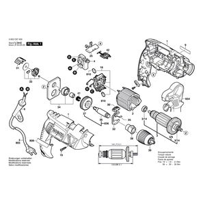 Запчасти для ударной дрели Bosch PSB 550 RA 230 V 3603C97400, деталировка 1