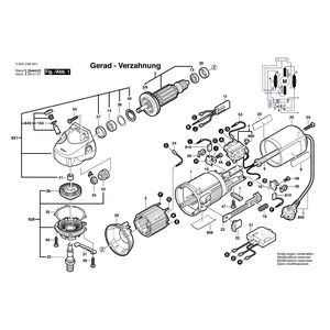 Запчасти для угловой шлифмашины Bosch PWS 9-125 CE 230 V 3603C99A01
