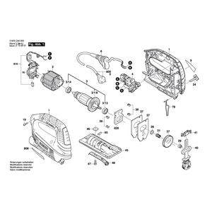 Запчасти для электролобзика Bosch PST 700 E 230 V 3603CA0000, деталировка 1