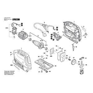 Запчасти для электролобзика Bosch PST 7000 E 230 V 3603CA0001, деталировка 1