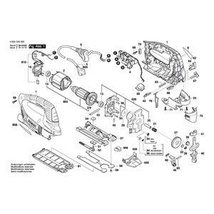 Запчасти для электролобзика Bosch PST 750 PE 230 V 3603CA0301, деталировка 1