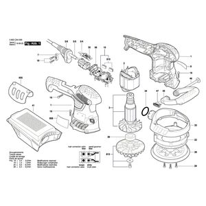 Запчасти для эксцентриковой шлифмашины Bosch PEX 400 AE 230 V 3603CA4001