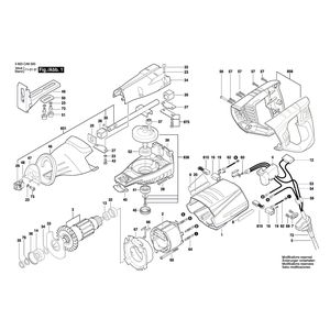 Запчасти для сабельной пилы Bosch PSA 900 E 230 V 3603CA6000, деталировка 1