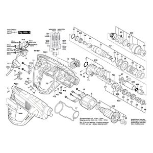 Запчасти для перфоратора Bosch PBH Universal 230 V 3603CA9302, деталировка 1 Запчасти для перфоратора Bosch PBH Universal 230 V 3603CA9302, деталировка 1