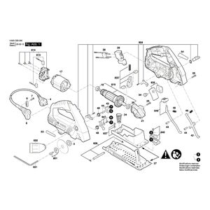 Запчасти для ручной циркуляной пилы Bosch PKS 16 Multi 230 V 3603CB3020, деталировка 1