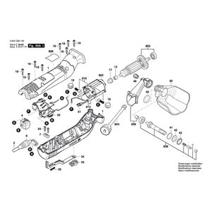 Запчасти для шлифовального ролика Bosch Texoro 230 V 3603CB5100, деталировка 1