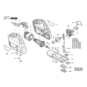 Запчасти для мульти-пилы Bosch EasyCut 50 230 V 3603CC8000, деталировка 1