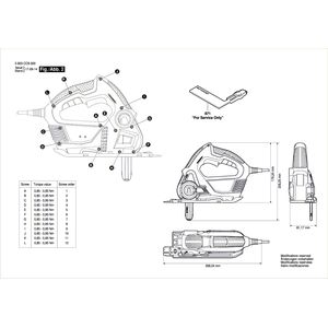 Запчасти для мульти-пилы Bosch EasyCut 50 230 V 3603CC8000, деталировка 2