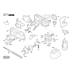 Запчасти для аккумуляторной сабельной пилы Bosch EasyCut 12 12 V 3603CC9000