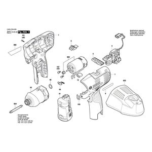 Запчасти для аккумуляторного импульсного гайковерта Bosch EasyImpactDrive 12 12 V 3603CD6000