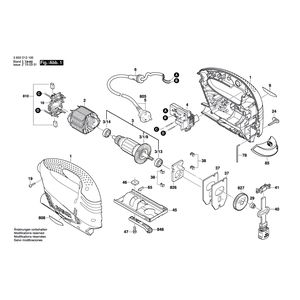 Запчасти для электролобзика Bosch PST 670 L 230 V 3603D13100, деталировка 1